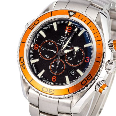 omega seamaster planet ocean orange chronograph|omega ocean planet price.